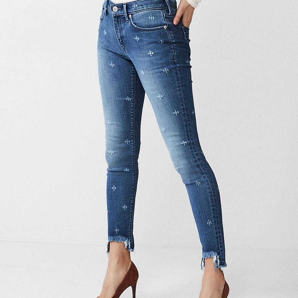 Express Mid Rise Stretch Ankle Jean Legging
